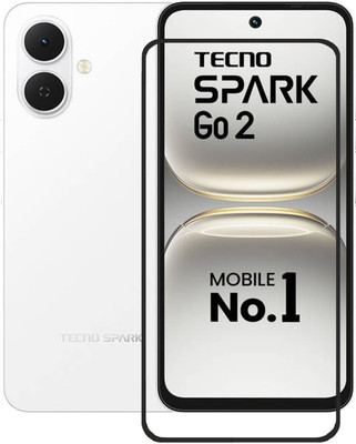 BRENZZ Edge To Edge Tempered Glass for Tecno Spark Go 2, Tecno Spark Go 2(Pack of 1)