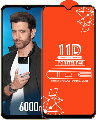 Qyist Edge To Edge Tempered Glass for Itel P40(Pack of 1)