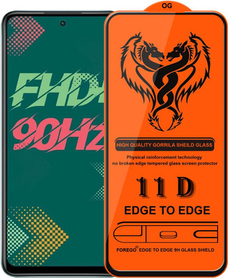 9H Edge To Edge Tempered Glass for Infinix Hot 11s-Additional features: Bubble proof, Scratch resistant, Anti fingerprint, Anti-glare, Anti-shatter, Touch sensitive Advanced HD+ Screen Protector with Easy Installation(Pack of 1)