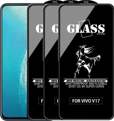 Qyist Edge To Edge Tempered Glass for VIVO V17(Pack of 3)
