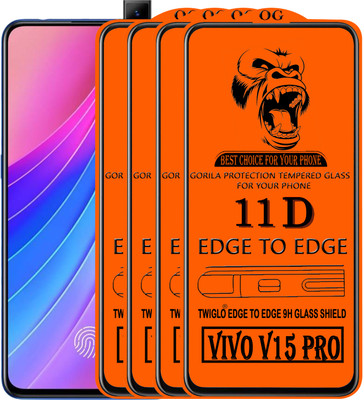 TWIGLO Edge To Edge Tempered Glass for VIVO V15 PRO(Pack of 4)