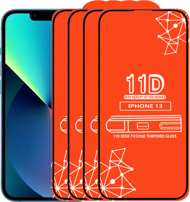 Qyist Edge To Edge Tempered Glass for Iphone 13(Pack of 4)