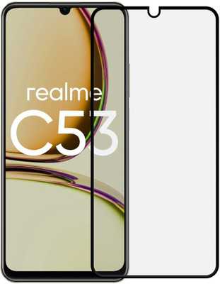iKare Edge To Edge Tempered Glass for Realme C53(Pack of 1)