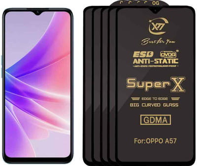GDMA Edge To Edge Tempered Glass for OPPO A57 5G(Pack of 5)