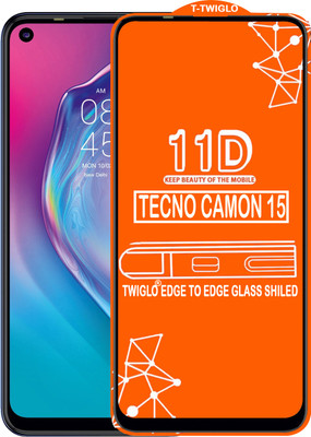 TWIGLO Edge To Edge Tempered Glass for TECNO CAMON 15(Pack of 1)