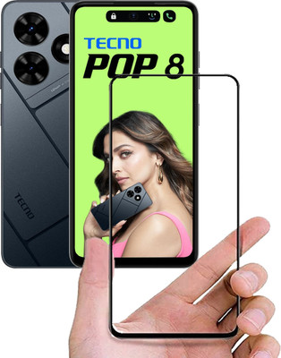INFINITYWORLD Edge To Edge Tempered Glass for Tecno Pop 8(Pack of 1)
