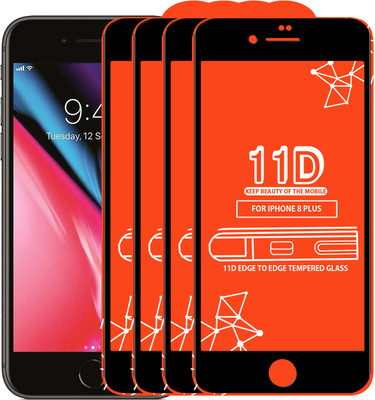 Qyist Edge To Edge Tempered Glass for Apple iPhone 8 Plus(Pack of 4)