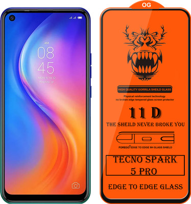 Forego Edge To Edge Tempered Glass for Tecno Spark 5 Pro(Pack of 1)