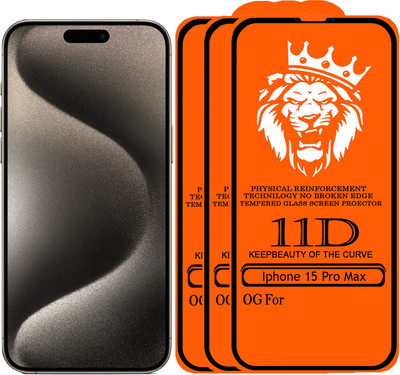 DeepzHub Edge To Edge Tempered Glass for iPhone 15 Pro Max(Pack of 3)