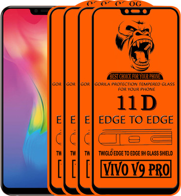 TWIGLO Edge To Edge Tempered Glass for VIVO V9 PRO(Pack of 4)