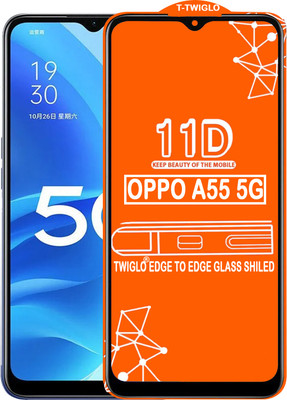 TWIGLO Edge To Edge Tempered Glass for OPPO A55 5G(Pack of 1)