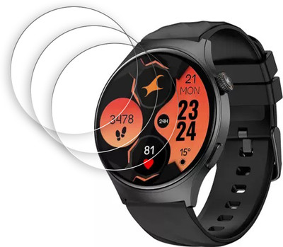 ARBAN Edge To Edge Tempered Glass for Fastrack Optimus Pro 1.43 inch SMARTWATCH SCREEN GUARD(Pack of 3)