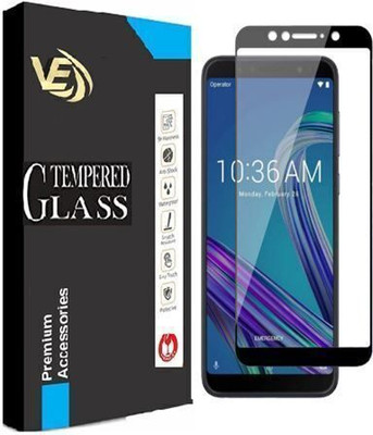 VILLA Edge To Edge Tempered Glass for Asus Zenfone Max Pro M1 - 9H Hardness, Oleophobic Coating, Bubble-Free Screen Protector(Pack of 1)