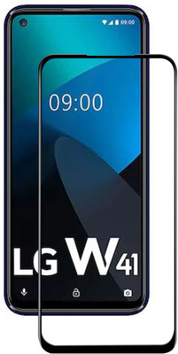 VAlight Edge To Edge Tempered Glass for LG W41, LG W41 Plus, LG W41 Pro, Premium Tempered glass with Self Installation Guide - Wet & Dry wipes(Pack of 1)