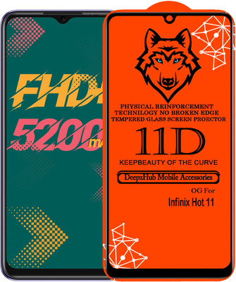 DeepzHub Edge To Edge Tempered Glass for Infinix Hot 11(Pack of 1)
