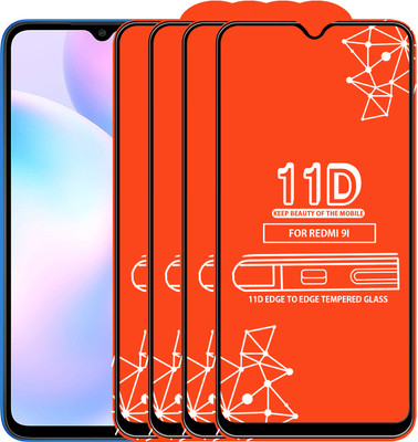 Roxel Edge To Edge Tempered Glass for Redmi 9I(Pack of 4)