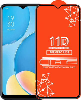 Qyist Edge To Edge Tempered Glass for Oppo A15S(Pack of 1)