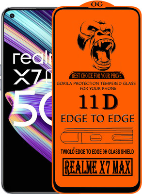 TWIGLO Edge To Edge Tempered Glass for REALME X7 MAX(Pack of 1)