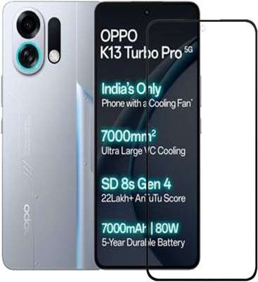 BRENZZ Edge To Edge Tempered Glass for OPPO K13 Turbo Pro 5G, oppo K13 Turbo Pro 5G(Pack of 1)