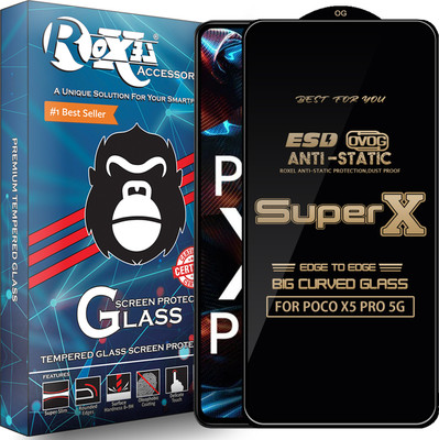 Roxel Edge To Edge Tempered Glass for POCO X5 PRO 5G(Pack of 1)