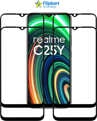 Flipkart SmartBuy Edge To Edge Tempered Glass for REALME C25Y(Pack of 4)
