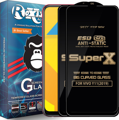 Roxel Edge To Edge Tempered Glass for VIVO Y11(2019)(Pack of 2)