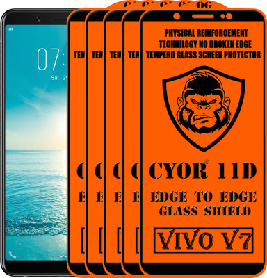 CYOR Edge To Edge Tempered Glass for VIVO V7(Pack of 5)