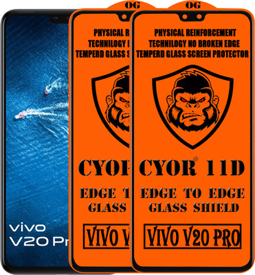 CYOR Edge To Edge Tempered Glass for VIVO V20 PRO(Pack of 2)