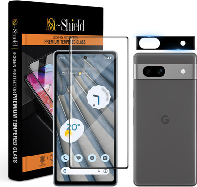 MS-Shield Edge To Edge Tempered Glass for Google Pixel 7a, With Camera Lens Protector(Pack of 1)