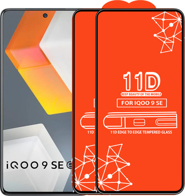 Roxel Edge To Edge Tempered Glass for Iqoo 9 Se(Pack of 2)