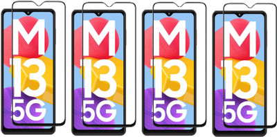 ISAAK Edge To Edge Tempered Glass for Samsung Galaxy M13 5G Edge to Edge, Full Glue, 11D Tempered Glass(Pack of 4)