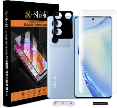 MS-Shield Edge To Edge Tempered Glass for Vivo V27 Pro 5G, With Camera Lens Protector(Pack of 1)