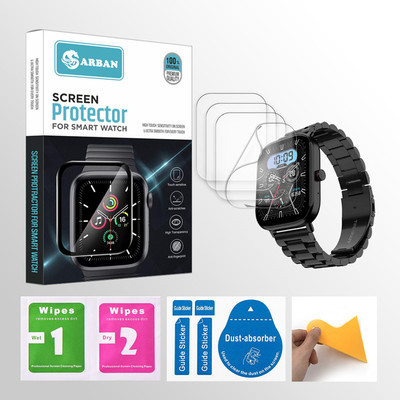 ARBAN Edge To Edge Tempered Glass for Fire-Boltt Starlight 2.01 inch Smartwatch 4 PROTECTOR + 4 WIPES + 4 DUST REMOVAL STICKER + 1 WIPER(Pack of 4) ARBAN Edge To Edge Tempered Glass for Fire-Boltt Starlight 2.01 inch Smartwatch 4 PROTECTOR + 4 WIPES + 4 DUST REMOVAL STICKER + 1 WIPER(Pack of 4)