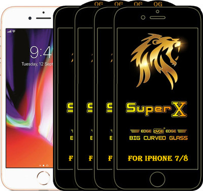 PFOAM Edge To Edge Tempered Glass for APPLE IPHONE 8(Pack of 4)