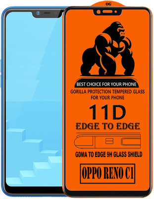 GDMA Edge To Edge Tempered Glass for OPPO RENO C1(Pack of 1)