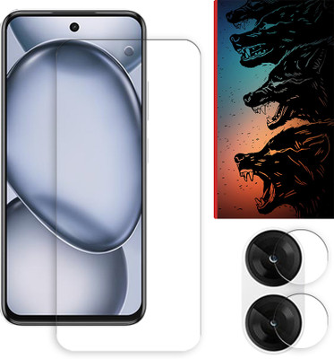 SOMTONE Edge To Edge Tempered Glass for itel A80 4G Tempered Glass Screen Protector | Anti-Scratch | Edge to Edge Full Coverage | 9H Hardness ( 1 FRONT SCREEN GUARD + 1 CAMERA LENS PROTECTOR + 1 FREE BACK EMBOSSED SKIN061 )(Pack of 1)