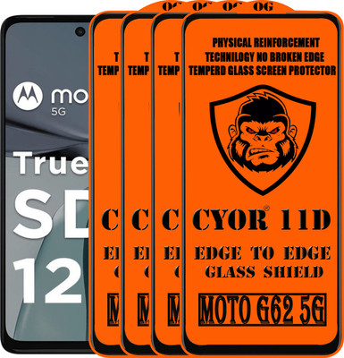 CYOR Edge To Edge Tempered Glass for MOTO G62 5G(Pack of 4)