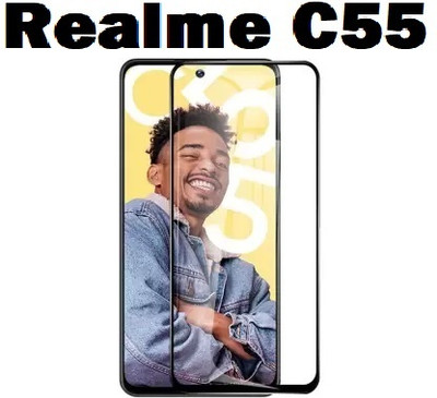 ASVALBUY Edge To Edge Tempered Glass for Realme C55(Pack of 1)