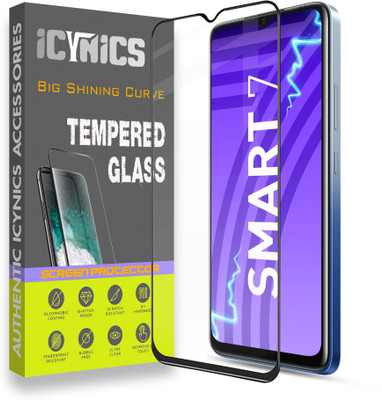 ICYNICS Edge To Edge Tempered Glass for Infinix SMART 7, Anti-Fingerprint, Waterproof, Oil-resistant, Bubble-Free, Anti-Static with Full Screen Coverage & Easy Installation(Pack of 1)