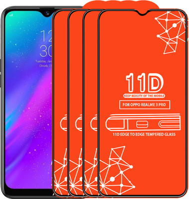 Roxel Edge To Edge Tempered Glass for Realme 3 Pro(Pack of 4)