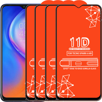 Qyist Edge To Edge Tempered Glass for Tecno Spark 6 Air(Pack of 4)