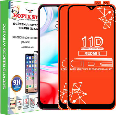 Rofix star Edge To Edge Tempered Glass for REDMI 8(Pack of 2)