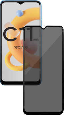 HUPSHY Edge To Edge Tempered Glass for realme C11(Pack of 1)