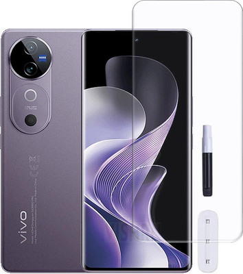 VISHRN CASES Edge To Edge Tempered Glass for Vivo V40 5G, vivo V40 5G, (UV)(Pack of 1)