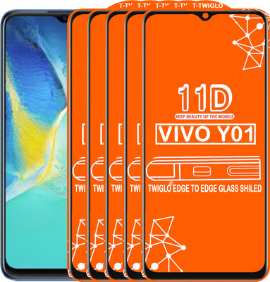 TWIGLO Edge To Edge Tempered Glass for VIVO Y01(Pack of 5)