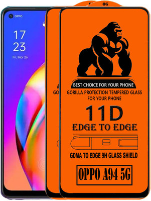 GDMA Edge To Edge Tempered Glass for OPPO A94 5G(Pack of 2)