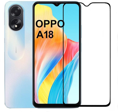 welldesign Edge To Edge Tempered Glass for OPPO A18(Pack of 1)