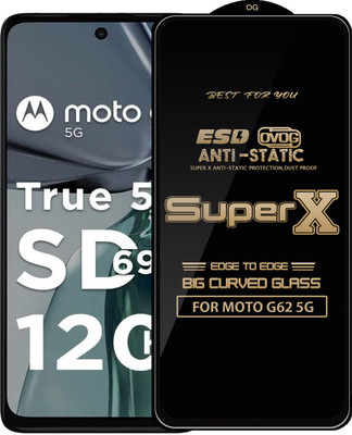 Qyist Edge To Edge Tempered Glass for MOTO G62 5G(Pack of 1)