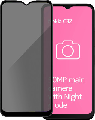 GLOBAL NOMAD Edge To Edge Tempered Glass for Nokia C32(Pack of 1)