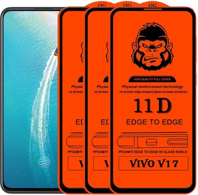 Xester Edge To Edge Tempered Glass for VIVO V17(Pack of 3)